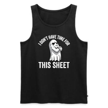 Halloween-Geist Ich habe keine Zeit für dieses Bla - Männer Premium Bio Tank Top - Schwarz - Vorne - Michal (187cm)