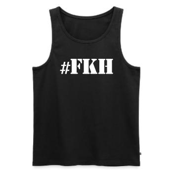 #FKH Anti-Kamala Harris Hatred FKH - Men's Premium Organic Tank Top - black - Front - AI Model Male 178 light (178cm)