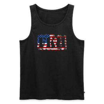 FKH Anti-Kamala-Hass Kamala Harris FKH - Männer Premium Bio Tank Top - Schwarz - Vorne - Michal (187cm)