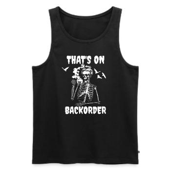Das ist im Rückstand. Womens Halloween Pharmacy Te - Männer Premium Bio Tank Top - Schwarz - Vorne - AI Model Male 178 light (178cm)