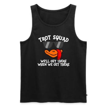 Trot Squad Lustige Thanksgiving-Trutgruppe der Tür - Männer Premium Bio Tank Top - Schwarz - Vorne - Michal (187cm)
