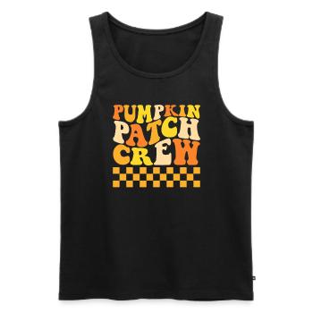 Pumpkin Patch Crew Famille Halloween Pumpkin Patch - Débardeur bio Premium Homme - noir - Devant - AI Model Male 178 light (178cm)