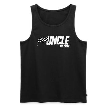 Pit Crew Oncle Race Anniversaire Assorti Famille O - Débardeur bio Premium Homme - noir - Devant - AI Model Male 178 light (178cm)