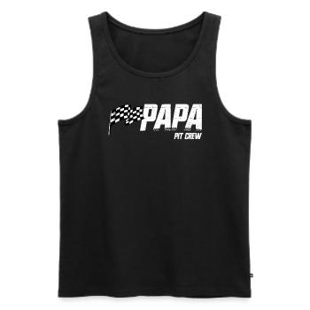 Pit Crew Papa Race Geburtstag Familie Racing Papa - Männer Premium Bio Tank Top - Schwarz - Vorne - Michal (187cm)