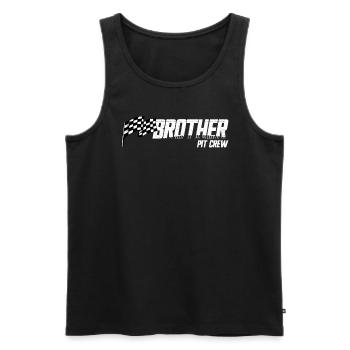 Pit Crew Brother Race Birthday Family Race Bread - Men's Premium Organic Tank Top - black - Front - Michal (187cm)