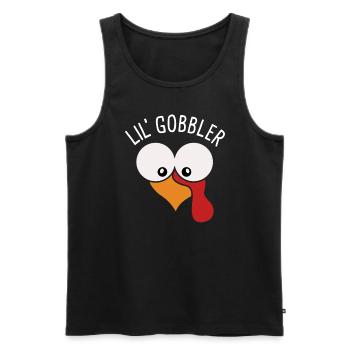 Lil' Gobbler Thanksgiving Garçon Fille Thanksgiv - Débardeur bio Premium Homme - noir - Devant - AI Model Male 178 light (178cm)