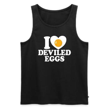 Ich liebe Teufelseier. Lustiges Thanksgiving-Teufe - Männer Premium Bio Tank Top - Schwarz - Vorne - Michal (187cm)