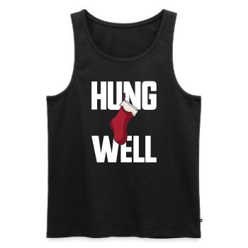 Hung Well Christmas Stocking Raunchy Men's - Men's Premium Organic Tank Top - black - Front - Michal (187cm)