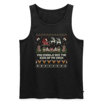 Sie sollten die Größe meines Sack-Männerweihnachte - Männer Premium Bio Tank Top - Schwarz - Vorne - Michal (187cm)