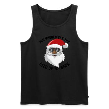 Sie sollten die Größe meines Sack-Männerweihnachte - Männer Premium Bio Tank Top - Schwarz - Vorne - Michal (187cm)