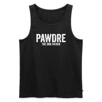 Pawdre Le Chien Papa Chiens Padre Mexicain Hun - Débardeur bio Premium Homme - noir - Devant - AI Model Male 178 light (178cm)