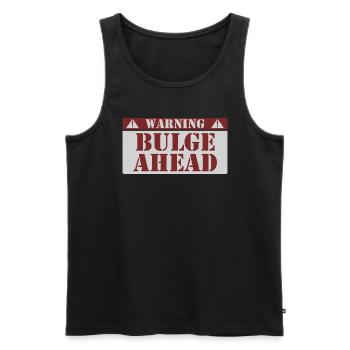 Warning Bulge Ahead Big Bulge Lustige schlüpfrigAe - Männer Premium Bio Tank Top - Schwarz - Vorne - Michal (187cm)