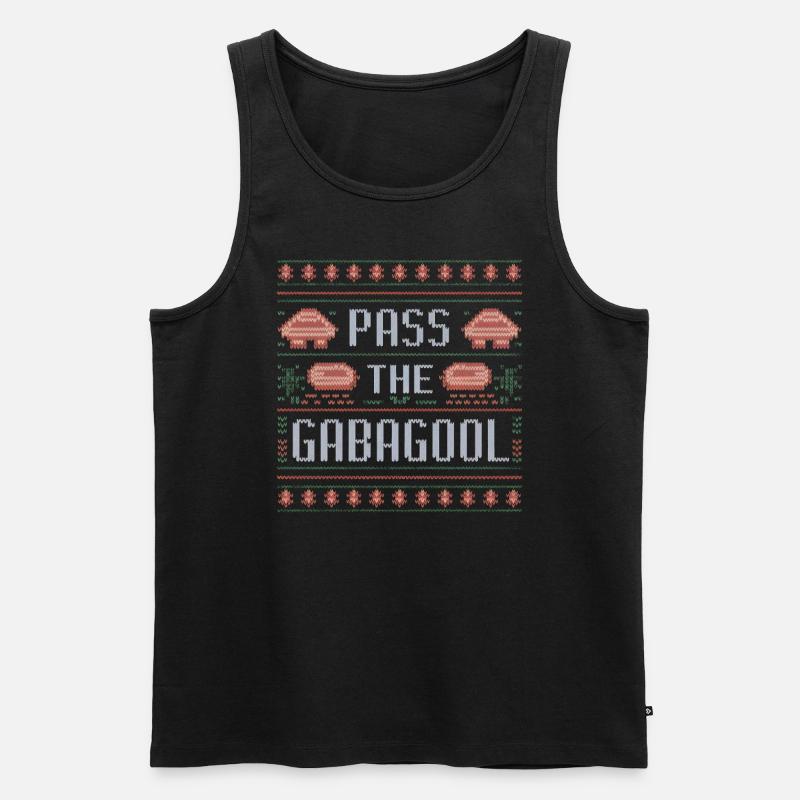 Übergeben Sie den Gabagool-Weihnachtspullover Gaba - Männer Premium Bio Tank Top - Schwarz