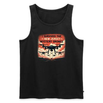 I survived the New Jersey Mystery Drones - Men's Premium Organic Tank Top - black - Front - Michal (187cm)