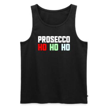 Prosecco Ho Ho Ho Fête de Noël Prosecco - Débardeur bio Premium Homme - noir - Devant - AI Model Male 178 light (178cm)