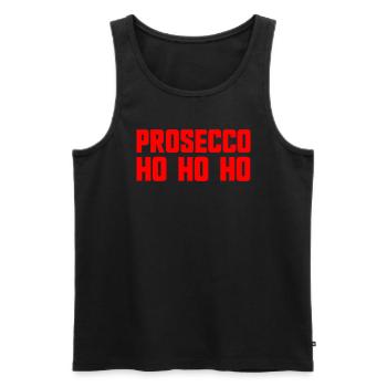 Prosecco Ho Ho Ho Fête de Noël Prosecco - Débardeur bio Premium Homme - noir - Devant - AI Model Male 178 light (178cm)