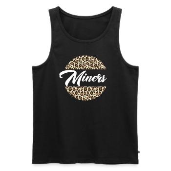 Miners High School Maskottchen Sportmannschaft Min - Männer Premium Bio Tank Top - Schwarz - Vorne - Michal (187cm)