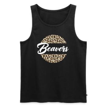 Beavers High School Maskottchen Sport Frauenbiber - Männer Premium Bio Tank Top - Schwarz - Vorne - Michal (187cm)