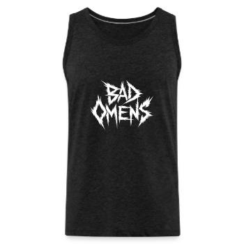 Bad Omens Death Metal Textschriftart Bad Omens - Männer Premium Bio Tank Top - Anthrazit - Vorne - Alexander (188cm)