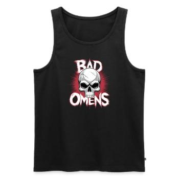 Bad Omens Skull Grunge Goth Men's Bad Omens - Männer Premium Bio Tank Top - Schwarz - Vorne - Michal (187cm)