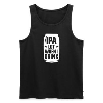 IPA Lot Wenn ich Bier trinke Lustige Bierliebhaber - Männer Premium Bio Tank Top - Schwarz - Vorne - Michal (187cm)