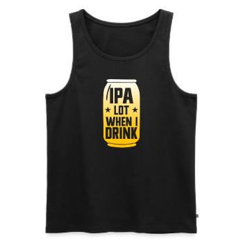 IPA Lot Wenn ich Bier trinke Lustige Bierliebhaber - Männer Premium Bio Tank Top - Schwarz - Vorne - Michal (187cm)