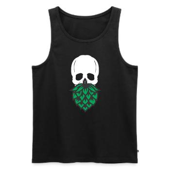 Hopfenbart Lustiger Herrenbraubiertrinker IPA - Männer Premium Bio Tank Top - Schwarz - Vorne - Michal (187cm)