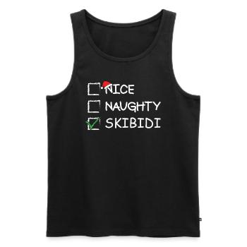 Schöne freche Skibidi-Toiletten-Weihnachts-Skibidi - Männer Premium Bio Tank Top - Schwarz - Vorne - Michal (187cm)