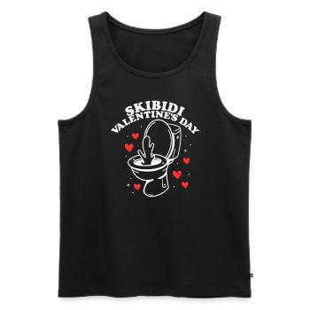 Skibidi Valentinstag Jungen Teen Skibidi Toilette - Männer Premium Bio Tank Top - Schwarz - Vorne - Michal (187cm)