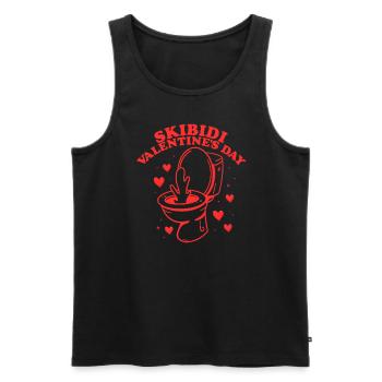 Skibidi Valentinstag Jungen Teen Skibidi Toilette - Männer Premium Bio Tank Top - Schwarz - Vorne - Michal (187cm)