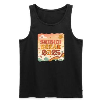 Skibidi Break 25 Skibidi Toilette FrühlingsferienT - Männer Premium Bio Tank Top - Schwarz - Vorne - AI Model Male 178 light (178cm)
