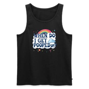 When will I be treated to raunchy, vulgar adults? - Men's Premium Organic Tank Top - black - Front - Michal (187cm)