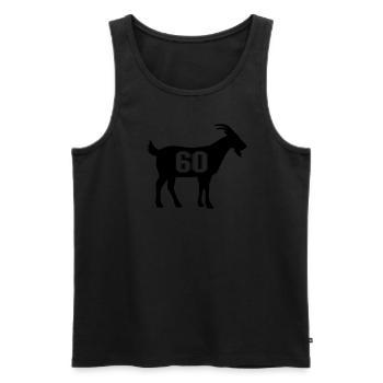 Ziege 60 G.O.A.T. Nummer Ziege - Männer Premium Bio Tank Top - Schwarz - Vorne - Michal (187cm)