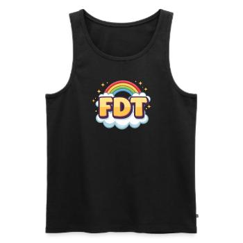 FDT Regenbogen FDT - Männer Premium Bio Tank Top - Schwarz - Vorne - Michal (187cm)