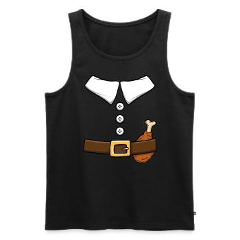 Costume de pèlerin Costume de pèlerin de Thanksgiving - Débardeur bio Premium Homme - noir - Devant - Michal (187cm)