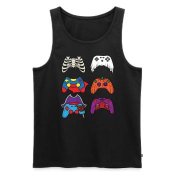 Halloween-Videospiel-Controller-Videospiel-Player - Männer Premium Bio Tank Top - Schwarz - Vorne - Michal (187cm)