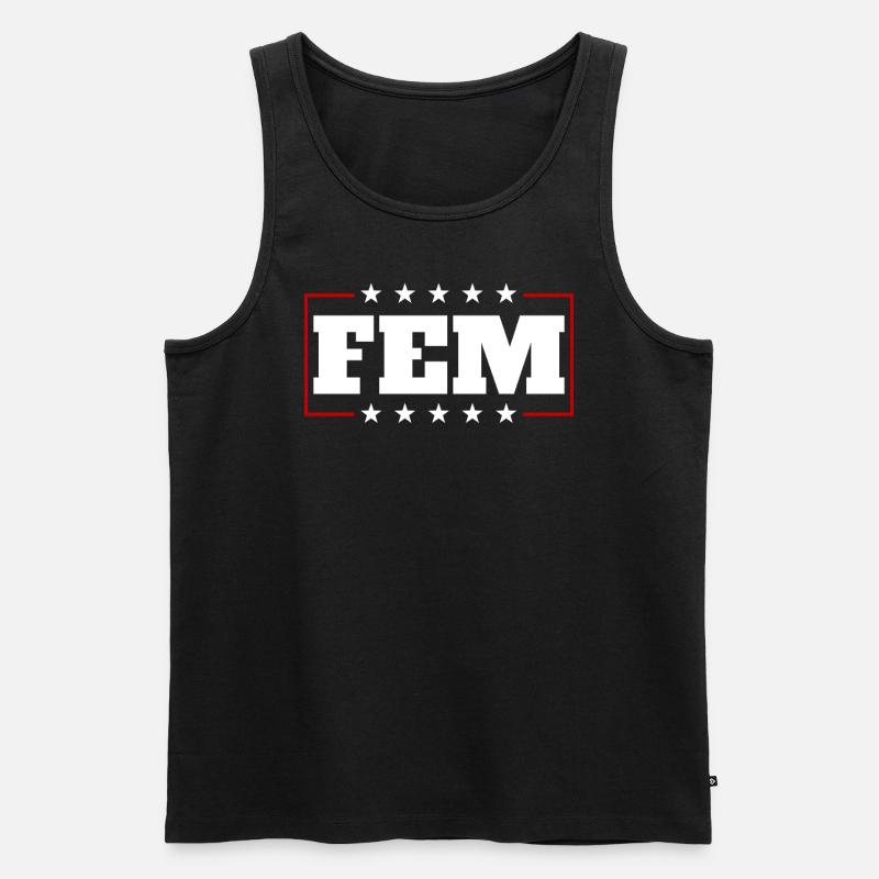 FEM - Männer Premium Bio Tank Top - Schwarz