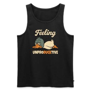 Feeling Unproducktive - Men's Premium Organic Tank Top - black - Front - Michal (187cm)