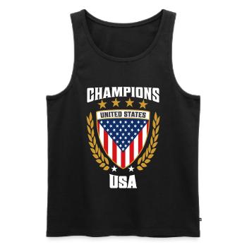 Champions USA - Celebrate American pride - Men's Premium Organic Tank Top - black - Front - Michal (187cm)