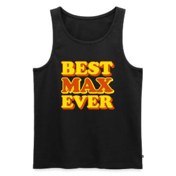 Lustiges Geschenk mit Vornamen Max - Männer Premium Bio Tank Top - Schwarz - Vorne - AI Model Male 178 light (178cm)