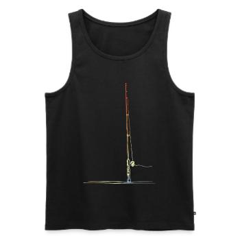 Angel Sketch Vintage Look - Men's Premium Organic Tank Top - black - Front - Michal (187cm)