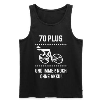 70 Plus – toujours sans batterie ! Vélo de route Vélo W - Débardeur bio Premium Homme - noir - Devant - AI Model Male 178 light (178cm)