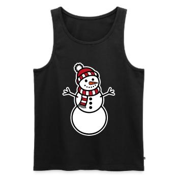 Snowman - Men's Premium Organic Tank Top - black - Front - Michal (187cm)