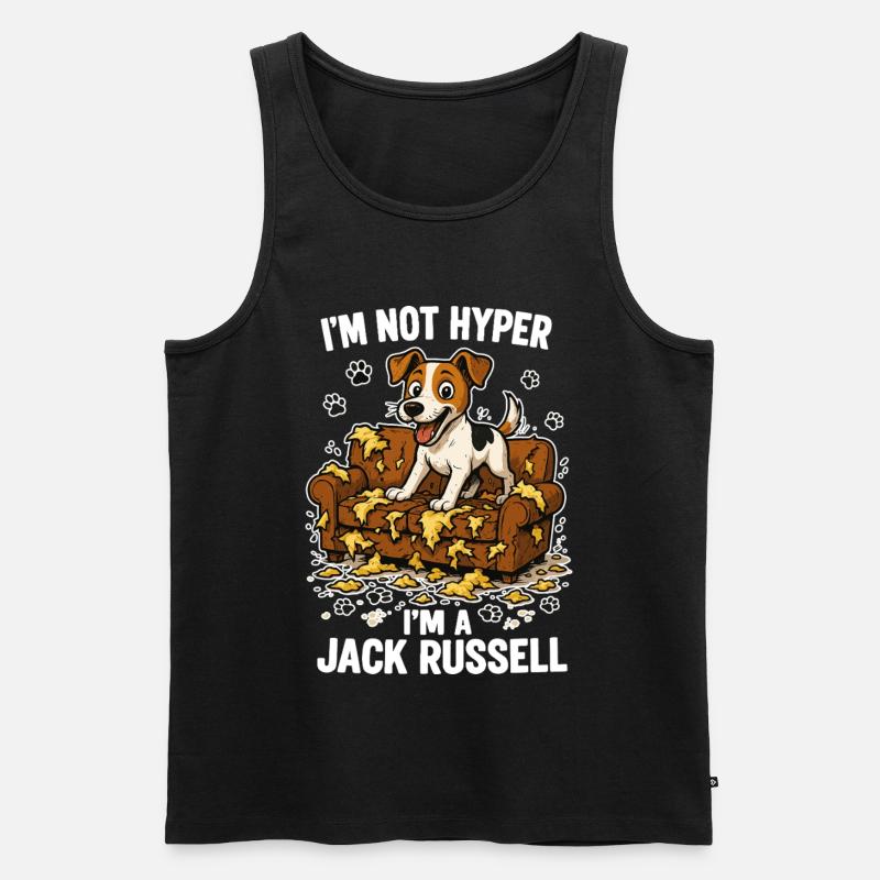 Jack Russell Terrier Funny Hyperactive Gift - Men's Premium Organic Tank Top - black