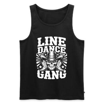 Bande de la Crâne de la Danse en Ligne - Débardeur bio Premium Homme - noir - Devant - Michal (187cm)
