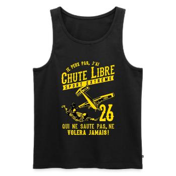 Extremer Freifall 26 - Männer Premium Bio Tank Top - Schwarz - Vorne - AI Model Male 178 light (178cm)