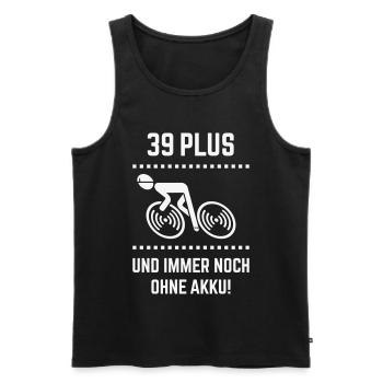 39 Plus – still without battery! Bicycle Road Bike W - Men's Premium Organic Tank Top - black - Front - Michal (187cm)