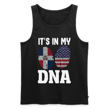 Drapeau de la République dominicaine Dom Rep Pride - Débardeur bio Premium Homme - noir - Devant - Michal (187cm)