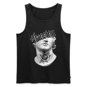 Passio Aesthetic Statue - Urban Streetwear - Männer Premium Bio Tank Top - Schwarz - Vorne - AI Model Male 178 light (178cm)