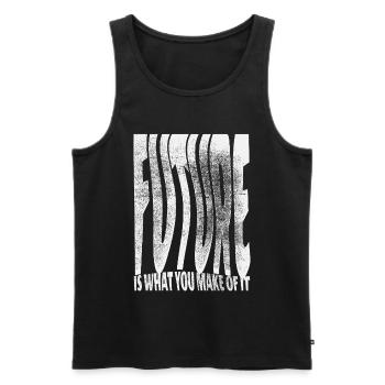 Future Is What You Make Of It - Men's Premium Organic Tank Top - black - Front - Michal (187cm)